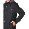 thumbnail image 3 of Chaqueta camisa de hombre Dickies de felpa con capucha Duck, negra, 3 of 4