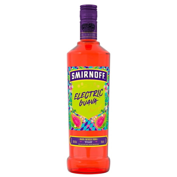 Paquete de 3 Licor de Vodka Smirnoff Electric Guava 750 ml