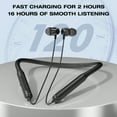 thumbnail image 5 of Cshidworld C38 Neckband Bluetooth Headphones,with Microphone Wireless Earphone,HiFi Deep Bass Earbuds,Magnetic Metal Headset,IPX5 Sweatproof 16Hrs Playtime for Sports Music Phone Call, 5 of 7