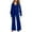 Blue-C, variant on Penkiiy Women's Silk Satin Pajama 2 Piece Outfits Sleeveless Tank Crop Top And Wide Leg Pants Set With Pockets 2XL Khaki