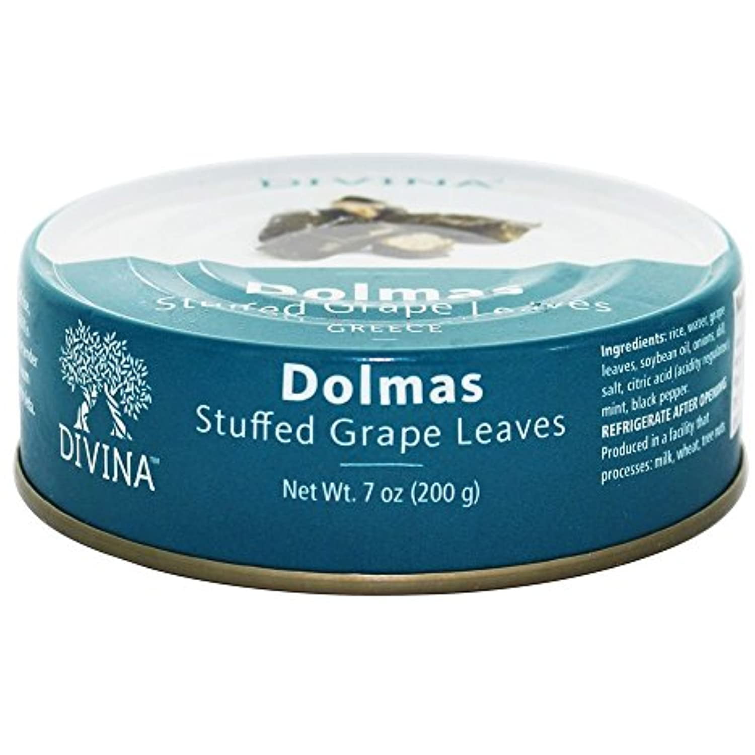 Divina, Stuffed Grape Leaves, Dolmas, 7 Oz. (4 Pack)