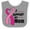 Heather and White, variant on Inktastic Breast Cancer Awareness I Support My Mom with Pink Ribbon Boys or Girls Baby Bib