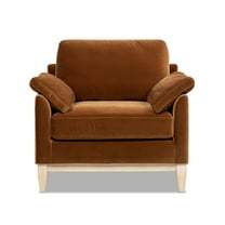 Jennifer Taylor Home Pasadena 36" Wide Modern Farmhouse Accent Arm Chair Burnt Orange Performance Velvet