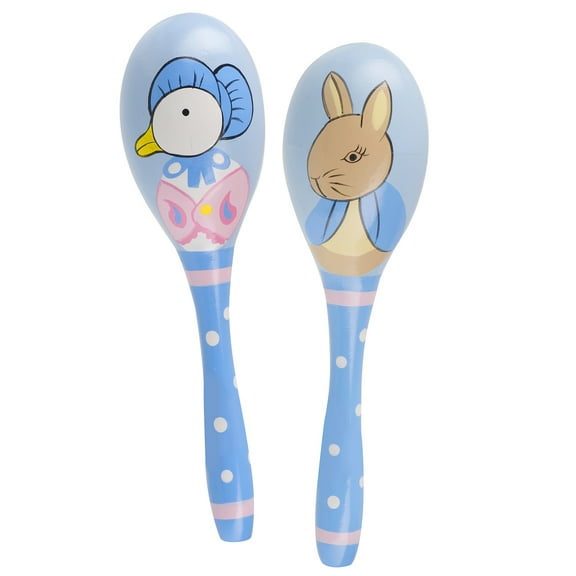 Peter Rabbit: Maraca Set - Set Of 2, Wooden Musical Shaker Instruments, Music Development Toy, FSC Certified, Licensed, Toddler & Kids Ages 18mo