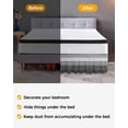 thumbnail image 2 of Grey Ombre Bed Skirt Queen Size 18 Inch Drop, Wrap Around Bed Skirts, Farmhouse Vintage Wooden Grain Texture Elastic Bedskirt Pleated Bed Frame Cover Luxurious Dust Ruffle for Queen Bed, 2 of 6