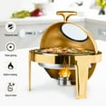 thumbnail image 3 of Fogcroll 9l Chafing Dishes for Buffet with Visible Lid Large Capacity Round Chafing Dish Buffet Set Stainless Steel for Catering, Chafers and Buffet Warmers Sets, 3 of 13
