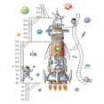 thumbnail image 1 of Un conjunto de pegatinas de pared de nave espacial astronauta Medición de altura Wal, 1 of 5