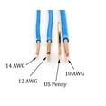 thumbnail image 4 of 25 Feet (7.5 Meter) - Insulated Solid Copper THHN / THWN Wire - 10 AWG, Wire is Made in the USA, Residential, Commerical, Industrial, Grounding, Electrical rated for 600 Volts - In Blue, 4 of 9