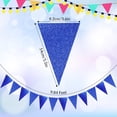 thumbnail image 4 of Banderín con purpurina y banderas, guirnalda azul JHZMCRX para fiesta, 4 of 9