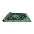 thumbnail image 2 of Ahgly Company Indoor Square Medallion Turquoise Blue Traditional Area Rugs, 8' Square, 2 of 4