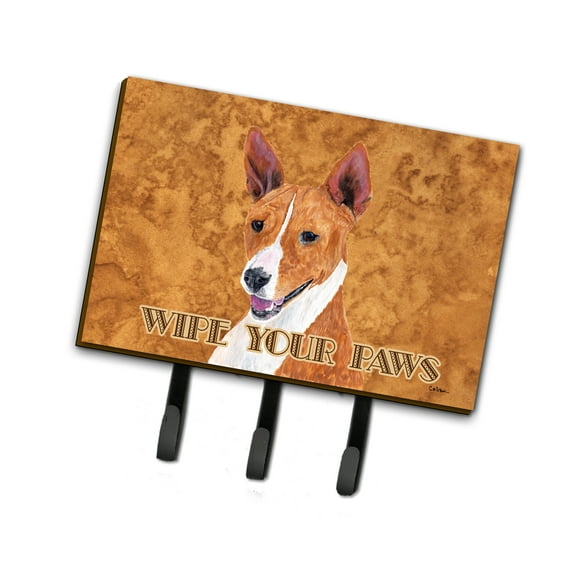 Carolines Treasures SC9124TH68 Basenji Wipe your Paws Leash or Key Holder Triple Hook multicolor