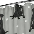 thumbnail image 3 of Black Labrador Shower Curtain 84"x72" ,Bathroom Decorative Shower Curtains Set with 12 Hooks,Modern Waterproof Washable Shower Curtain, 3 of 6
