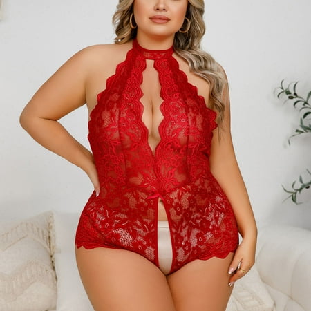 

Honeeladyy Sexy Women Lingerie Lace Open Crotch Hollow Out Temptation Babydoll Underwear Sleepwear Jumpsuit Bodysuits Pajamas sexy plus size lingerie for women