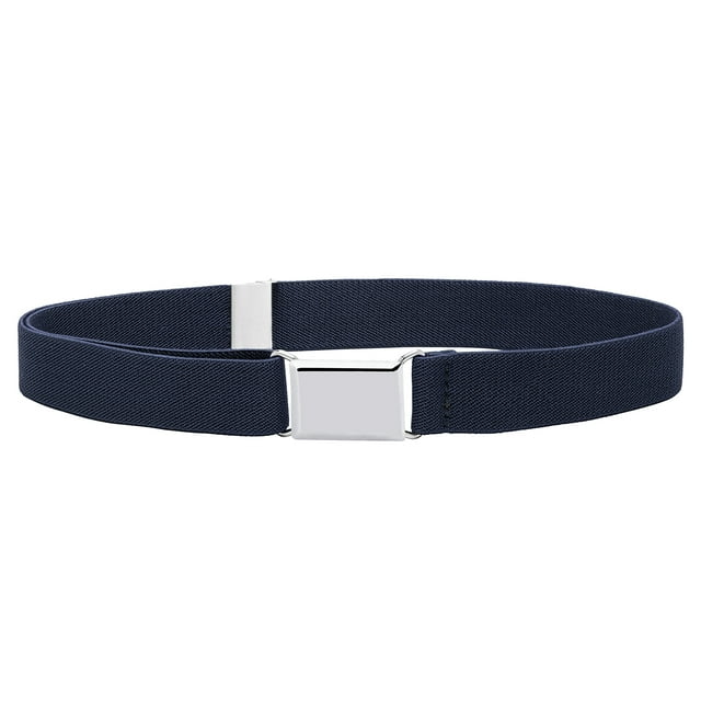 Buyless Fashion Ceinture de Robe Extensible Ajustable et Élastique pour Enfants et Bébés avec Boucle Argentée