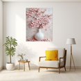 thumbnail image 3 of Teal Orange Abstract Flower Canvas Wall Art,Modern Floral Prints for Living Room Bedroom Bathroom Home Decor,Framed Ready to Hang-12"L x 8"W, 3 of 10