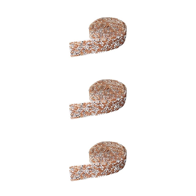 Cateissary Pegatinas ostentosas Resina Cristal Decoración Apliques Craft Fix Decor Beads Llamativo Taladro Tira Champán 1 Código 2cm Ancho Type1 NO1