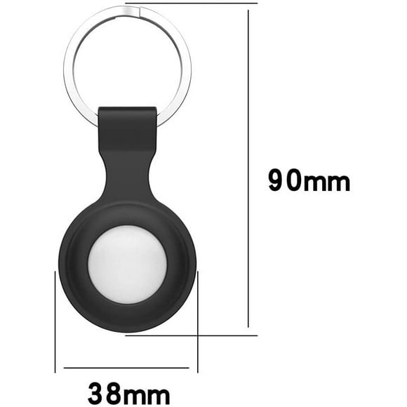 AMORSE Porte-Clés en Silicone Liquide - Housse de Protection pour Apple Airtag pour Apple Air Tags Bluetooth Sans Fil Tracker