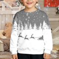 thumbnail image 3 of Boys Girls Christmas Sweatshirt Long Sleeve Crewneck Casual Santa Claus and Reindeer Print Pullover Sweatshirts 1-12 Years, 3 of 7