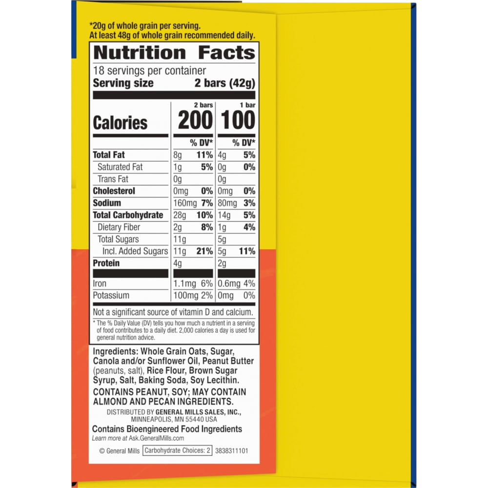 Nature Valley Peanut Butter Crunchy Granola bars 18 ct - 3 Pack