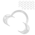 thumbnail image 2 of 20 retractores desechables para labios y mejillas, transparentes, en forma de C, para blanquear los dientes (S), 2 of 14
