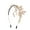 Pink, variant on Motique Accessories Fancy Beaded Tinsel Strand Holiday Headband for Girls-Gold