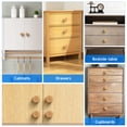 thumbnail image 3 of 8 tiradores de cajón de ratán, redondos y de madera tejida, estilo bohemio, para puertas de armarios, muebles de madera y cajones con tornillos., 3 of 7