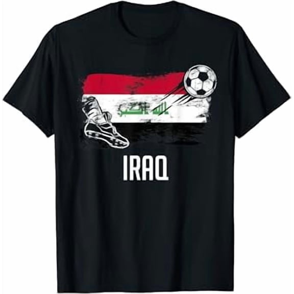 Iraq Flag Jersey Iraqi Soccer Team Iraqi T-Shirt