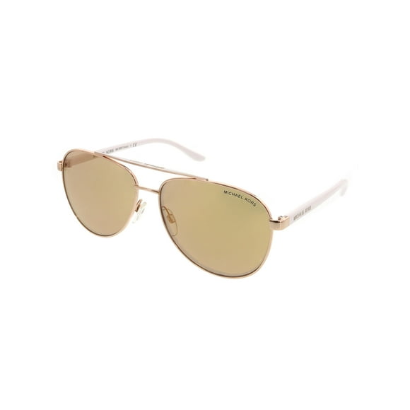 Michael Kors Women's Hvar MK5007-1080R1-59 Rose-Gold Aviator Sunglasses