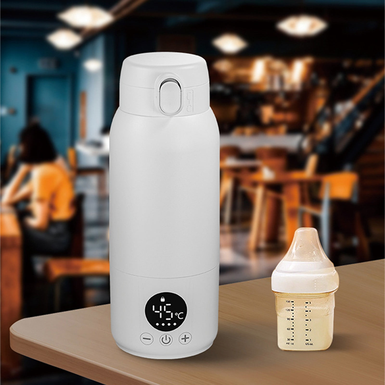 Uanit Portable Travel Bottle Warmer with Fast Heating Technology for Formula and Water, Long Battery Life Large Capacity Warmer Suitable for 𝗕𝗮𝗯𝘆 Outdoor Feeding and On-the-Go Use