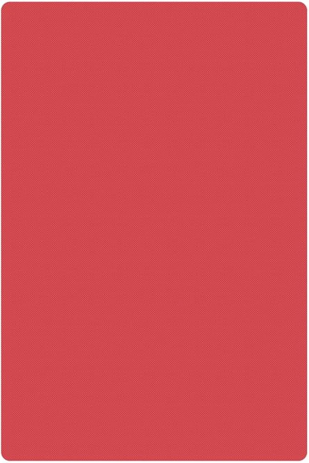TrueCraftware- 20" X 15" X 1/2” Plastic Cutting Board for Kitchen Red Color- Plastic Commercial Chopping Board Anti Slip Surface Chopping Food Cutting Mat for Meat Vegetables Dishwasher Safe