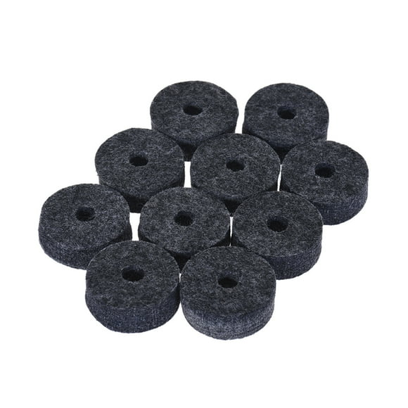Arandelas de fieltro 10 unids Fieltros Platillo Crash Platillo Embrague Fieltro Platillo Soporte Fieltro Lavable Tamaño Mediano Gris Tomshoo Arandelas de fieltro