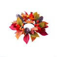 thumbnail image 2 of RBCKVXZ 12" Christmas Candle Rings Wreaths Berries & Pinecone Candle Rings Artificial Norfolk Pine Candle Holder for Winter Home Kitchen Table Centerpiece, 2 of 7