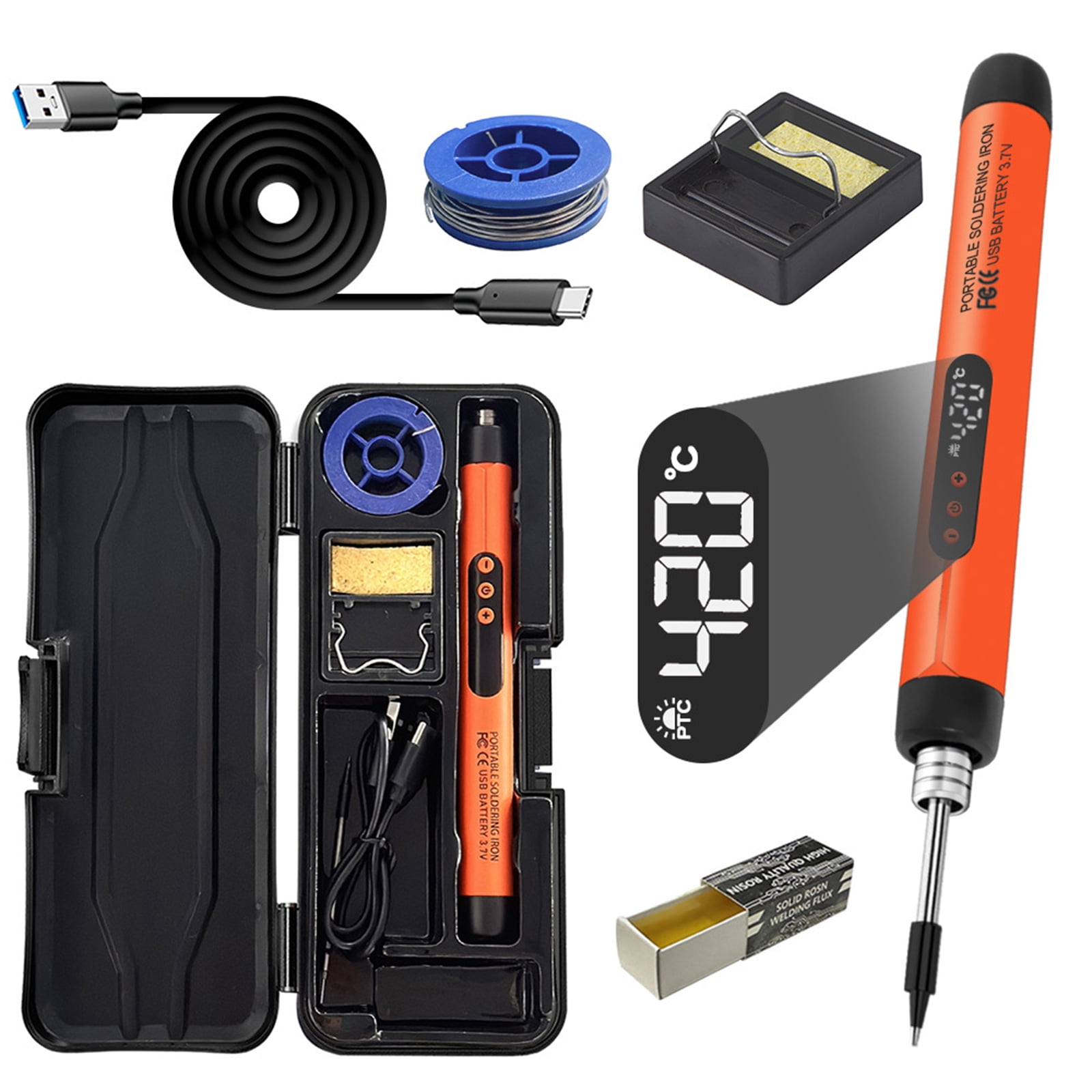 Cordless Soldering Iron Kits LED Digital Soldering Pen Kits Adjustable Temperature Soldering Kits for Home Electronic