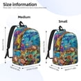 thumbnail image 2 of Disketp Sea World print Canvas Backpack Lightweight Travel Daypack Student Rucksack Laptop Backpack-Medium, 2 of 5