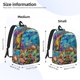 thumbnail image 2 of Disketp Sea World Mochila de Lona Estampada, Mochila Escolar de Viaje Ligera para Estudiantes y Portátil-Medium, 2 of 5