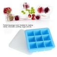 thumbnail image 1 of Molde de Hielo de Silicona DIY Octpeak 9 Rejilla Azul con Tapa Cocina, 1 of 7
