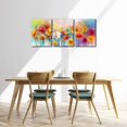 thumbnail image 2 of Colorful Floral Canvas Wall Art Print Watercolor Style Various Colord Flowers Painting Wall Decor for Living Room Home Decoration Gallery Wrapped Posters and Prints - 12" x 16" x 3 Panels, 2 of 6
