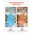 thumbnail image 4 of VEVOR 96" Aluminum Ceiling Fan No Light Remote Control Reversible Motor Brushed Nickel, 4 of 9