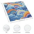 thumbnail image 3 of Qinduosi Colorful Cloud Rainbow Cloth Napkins, Dinner Napkins Washable Reusable Polyester Table Napkins for Parties, Weddings and Dinners 6 PCS, 3 of 7