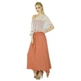 thumbnail image 2 of Bimba Women Long Maxi Dress Smocked Waist Top Comes With Poncho Top Chic Cape, 2 of 5