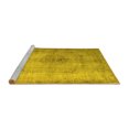 thumbnail image 2 of Ahgly Company Machine Washable Indoor Round Persian Yellow Traditional Area Rugs, 4' Round, 2 of 4