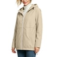 thumbnail image 6 of Women's Relaxed-Fit Lightweight Waterproof Long Hooded Rain Jacket Women's Solid Color Jacket And Winter Fashion Casual Waterproof Hem Drawstring Hooded Drawstring Jacket, 6 of 9