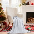 thumbnail image 5 of Vccoem Dual Control Heated Throw Blanket, Queen Size 84"x90", Dual-Sided Flannel & Sherpa, 9 Heat Settings, 2-10 Hour Auto Shut-off, Machine Washable Electric Blanket for Couch & Bed, Light Gray, 5 of 6