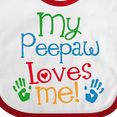 thumbnail image 4 of Inktastic My Peepaw Loves Me Boys or Girls Baby Bib, 4 of 4