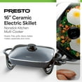 thumbnail image 2 of Presto Electric Skillet with Glass Lid, Nonstick Multi-Cooker, 16 Inch, Black, 2 of 11
