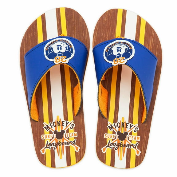 Disney Store Mickey Mouse Surf Team Boys Flip Flops Sandals Toddler Size 5/6