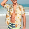 thumbnail image 5 of Lsque Squirrel And Leaves pattern Hawaiian Shirt for Men, Unisex Summer Beach Casual Short Sleeve Button Down Shirts-Medium, 5 of 9