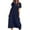 Navy, variant on Women's Summer Dresses 2025 Women Summer Fashion Short Sleeve Vent Round-Neck Casual Print Dress Womens Summer Dresses Navy 2XL