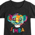 thumbnail image 3 of The Lion King - Colorful Simba - Toddler & Youth Girls Short Sleeve Graphic T-Shirt, 3 of 5