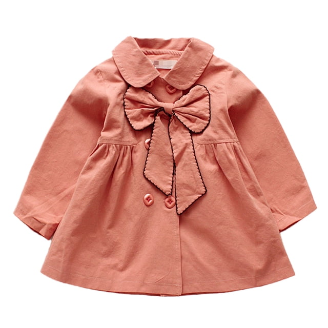 Gibobby Chamarra niñoNiños pequeños Niñas Niños Otoño Invierno algodón manga larga pajarita ropa abrigo chaqueta(Café, 3-4 Años)